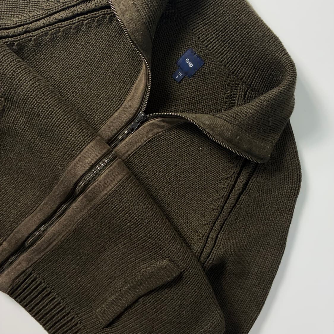 Gap  갭 00,s 다크 브라운 니트 집업  상품이미지3