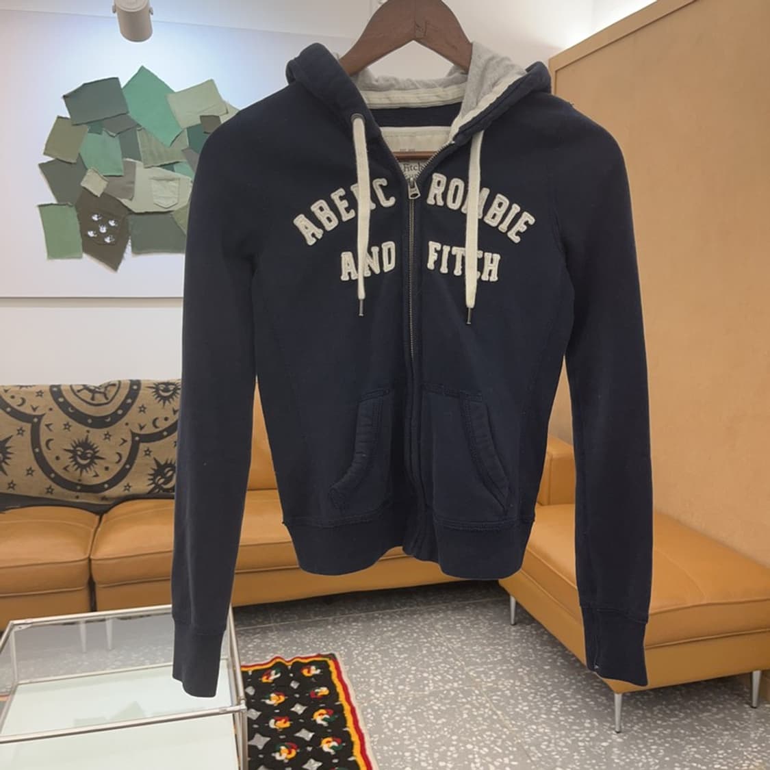 아베크롬비 올드스쿨 빈티지 슬림핏 후드집업 XS C07769 상품이미지3