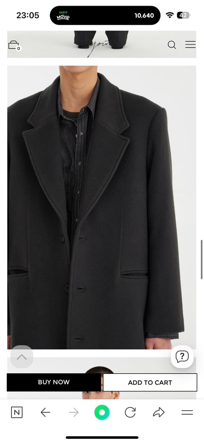 새상품) 유스 youth 울 코트m/100-105 상품이미지4