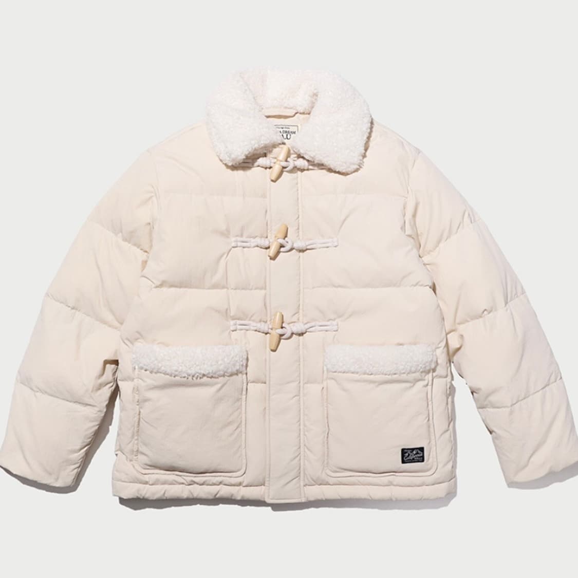 후아유 패딩 아이보리 덤블카라 더플 숏푸퍼 / WHJPC4V35U 상품이미지1