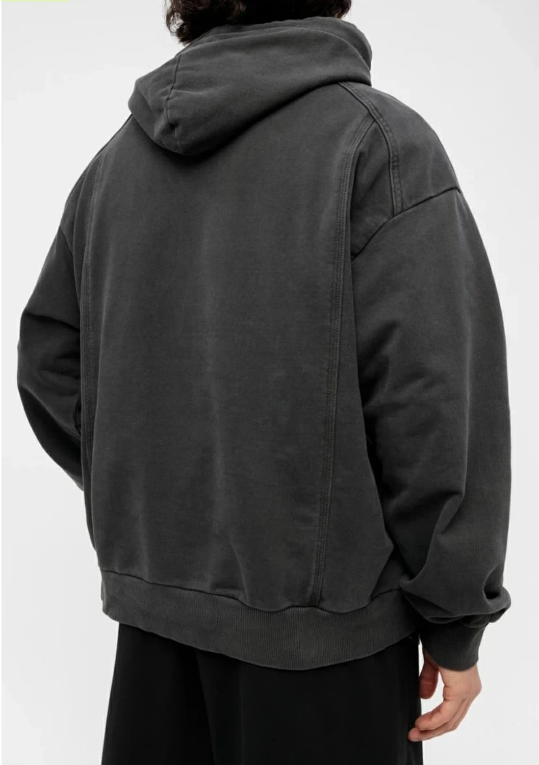 JUUN.J 준지 워싱 블랙 후드티 100~105 (FW2024) 상품이미지2