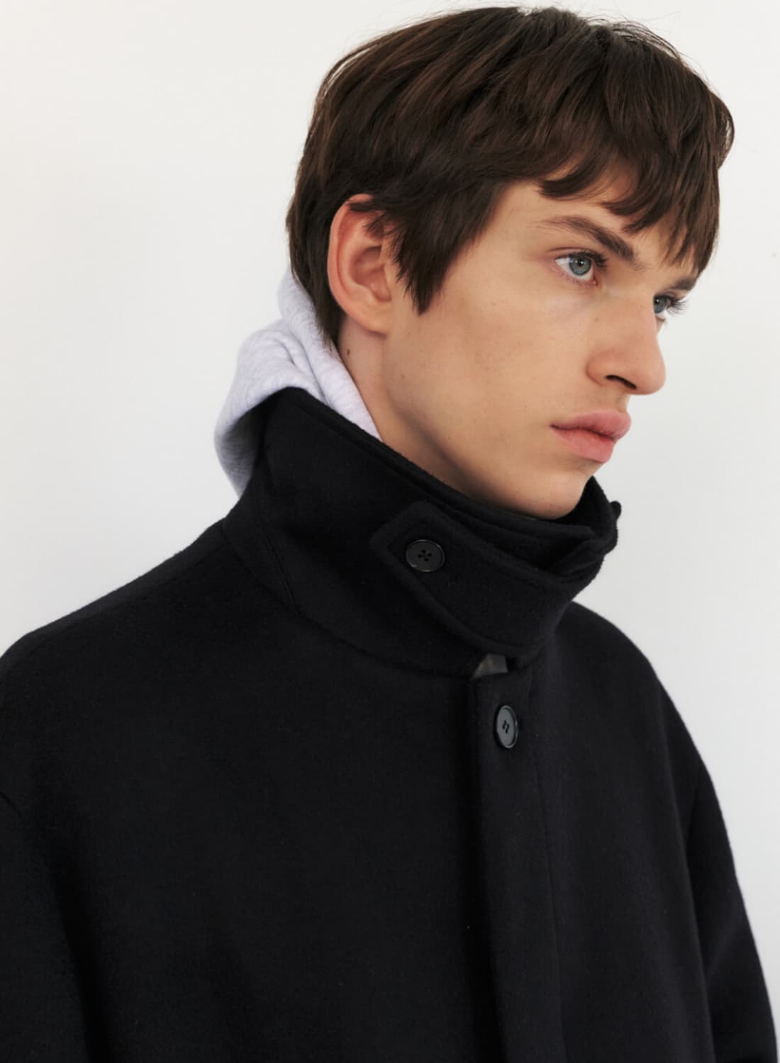 L) 윈더 본디드 울 하프 코트 상품이미지3