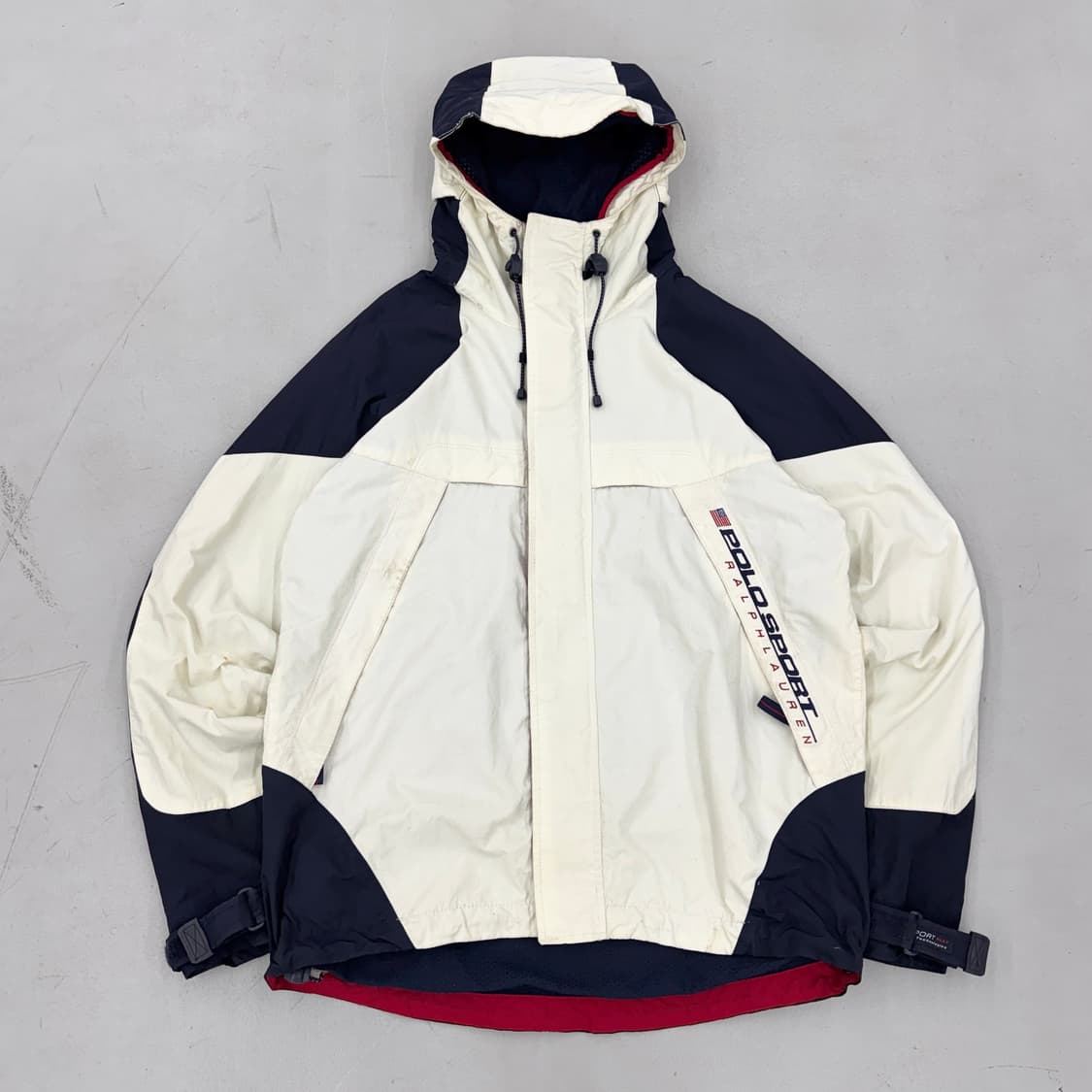 폴로스포츠 90s 제팬 하드쉘 스펠아웃 올드스쿨 바람막이 자켓 상품이미지2