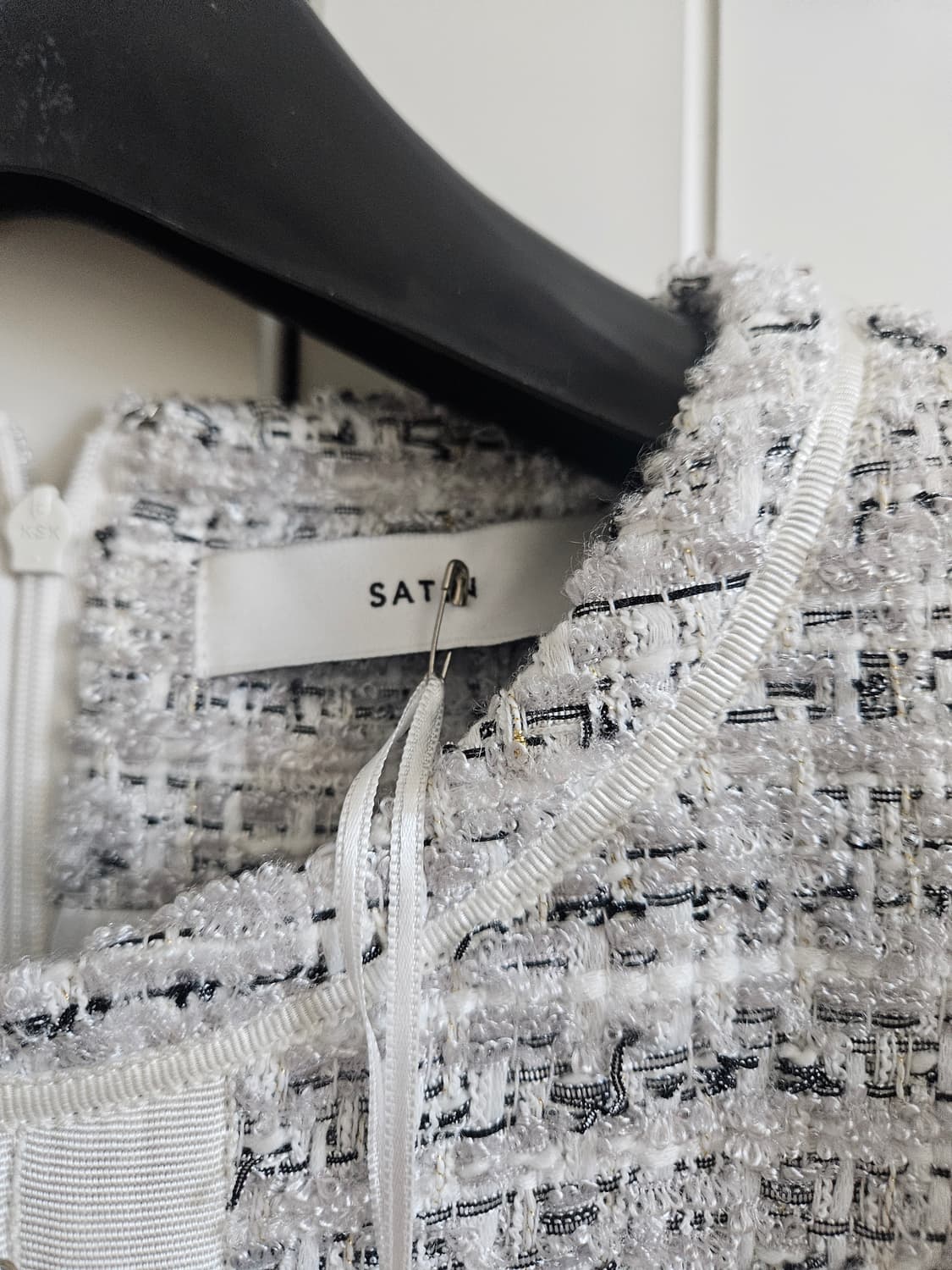 [새상품] SATIN 샤틴 트위드 원피스 상품이미지7