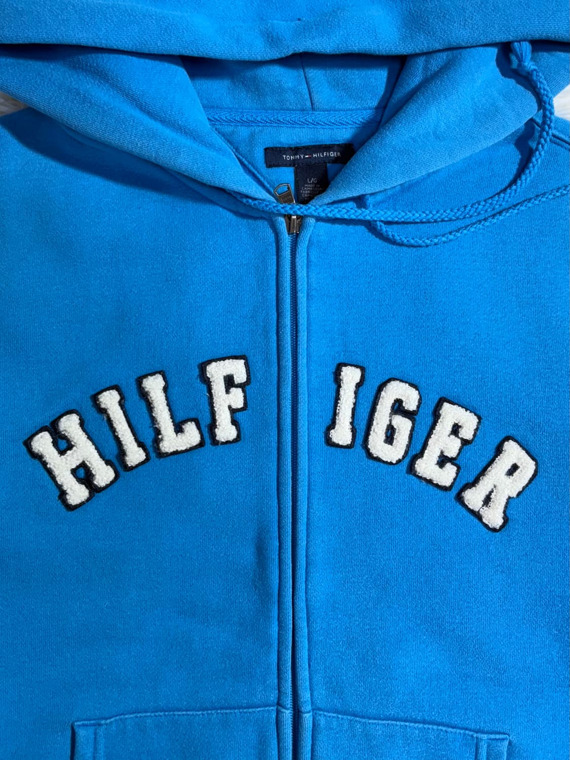 타미힐피거 베이비블루 빅로고 후드집업  상품이미지5