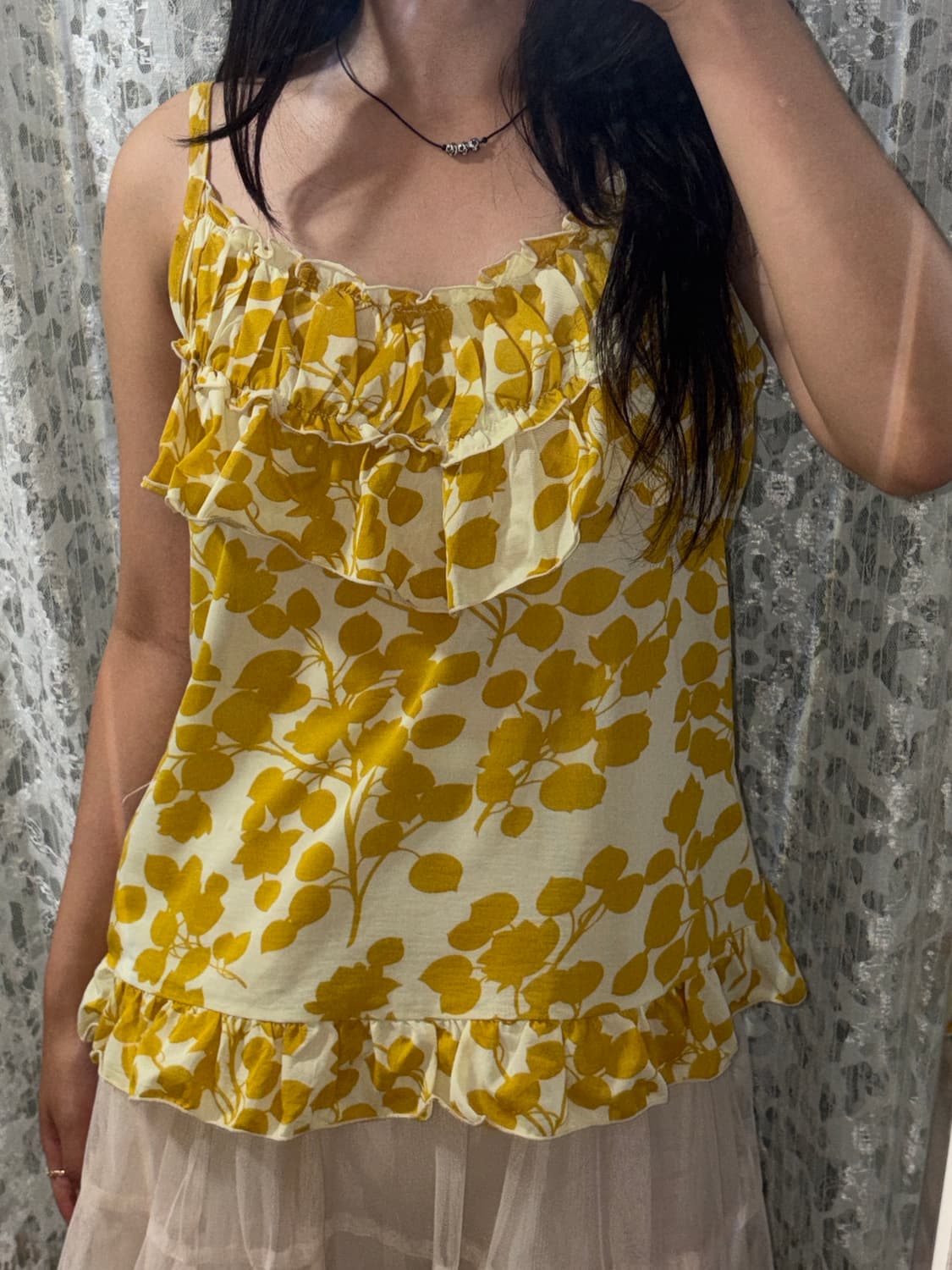 Yellow leaf sleeveless 상품이미지3