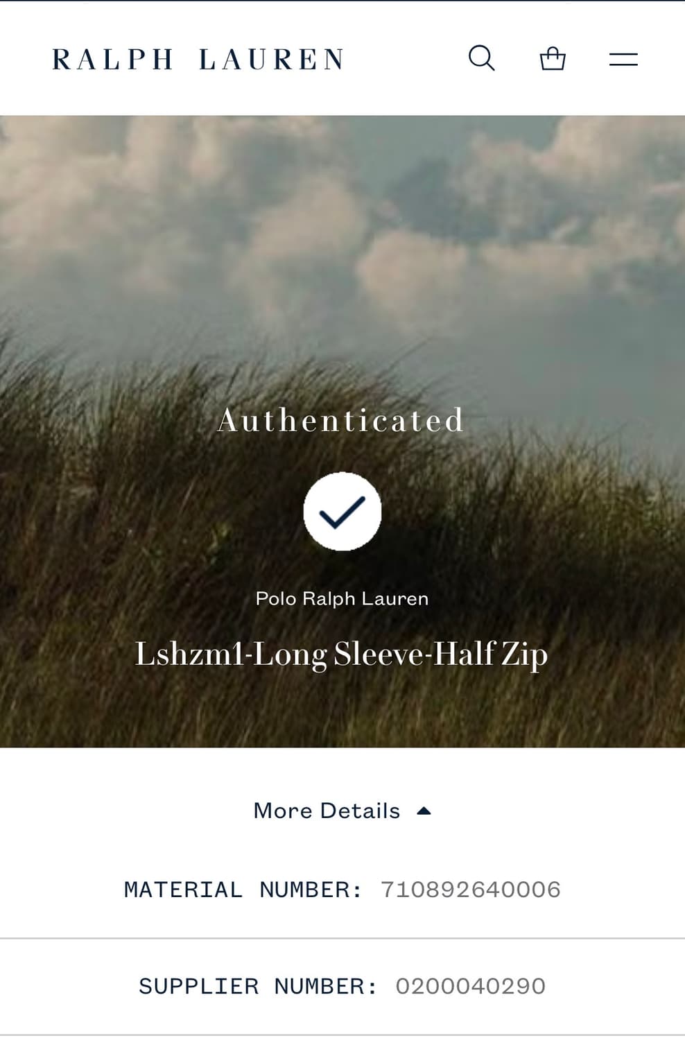 정품 폴로랄프로렌 니트 하프집업 반집업 폴로니트M (큐알인증가능) 상품이미지3