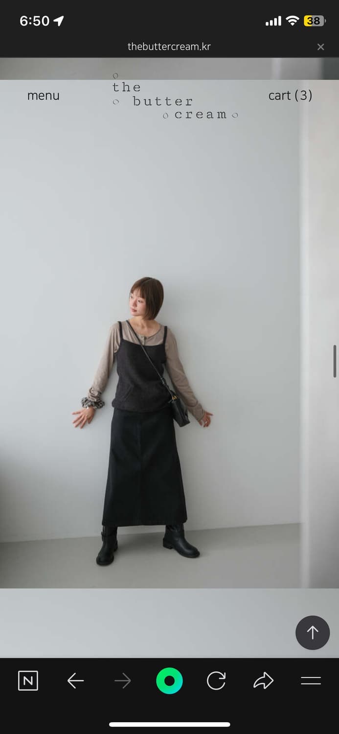 더버터크림 내추럴 소프트 버튼 티셔츠 카키베이지 새상품 상품이미지3