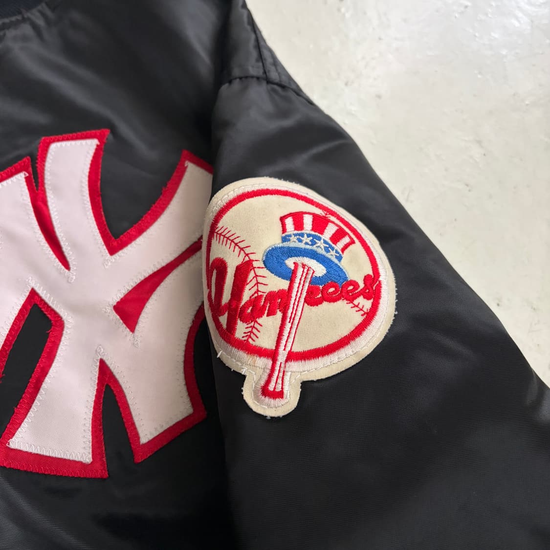 80s USA Felco 뉴욕 양키스 빈티지 바시티 자켓 M 상품이미지4