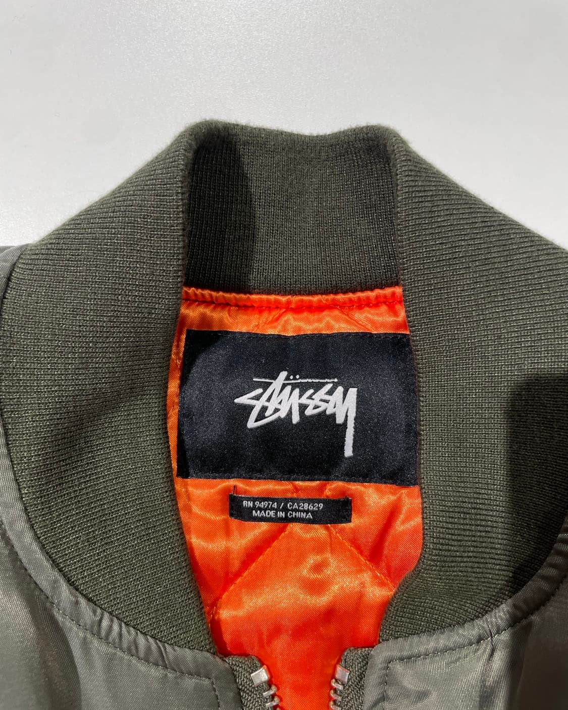 스투시 올리브 ma-1 나일론 봄버 자켓 상품이미지7