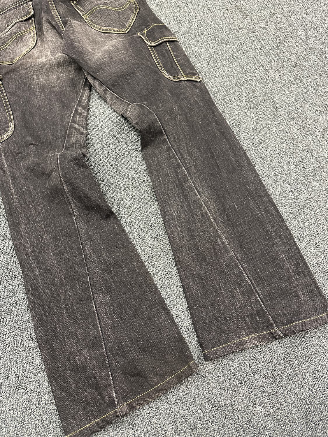 M) LEE 리 부츠컷 흑청 데님팬츠 카고팬츠 상품이미지3