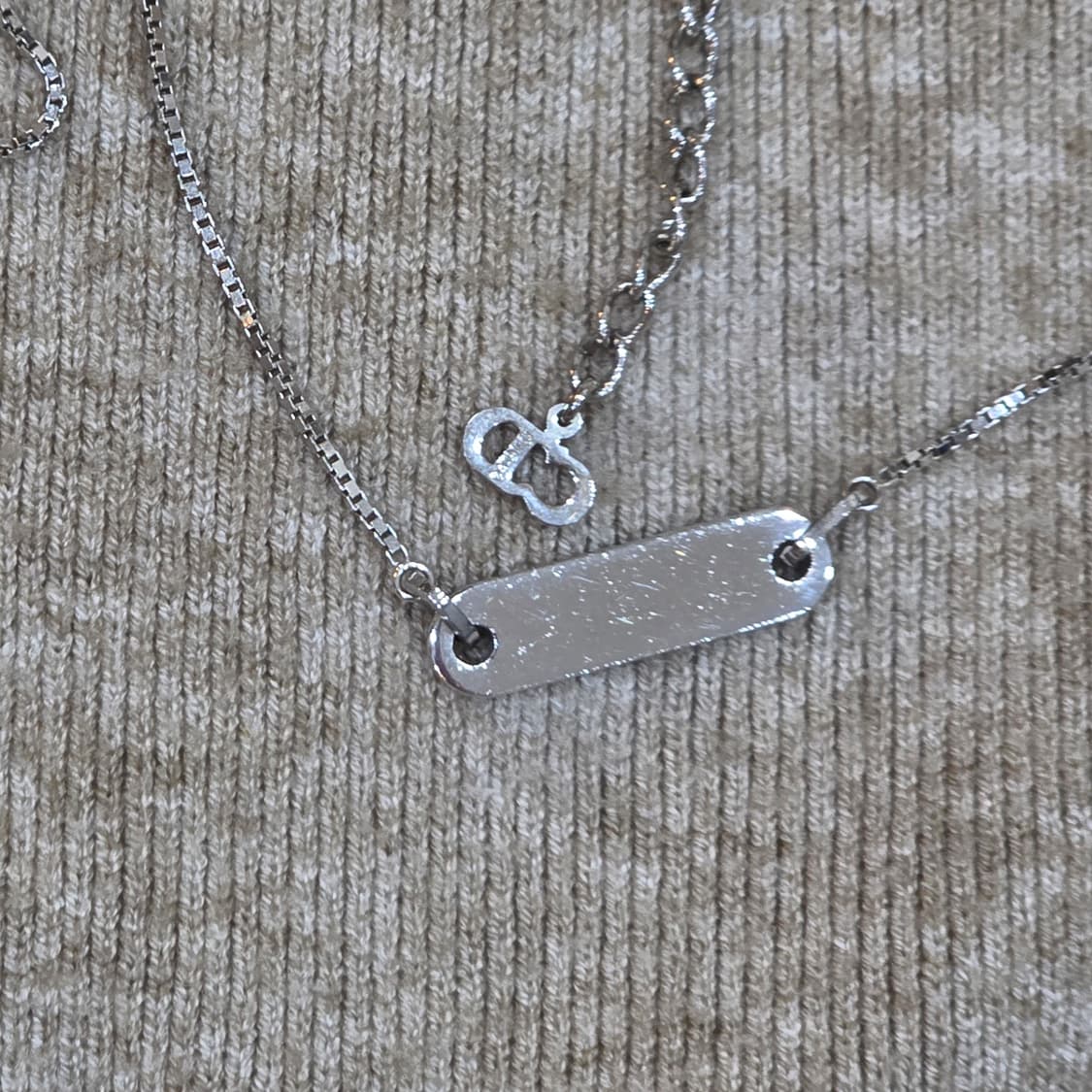 디올 은장 가로 플레이트 (가로바) dior 로고 목걸이 상품이미지6