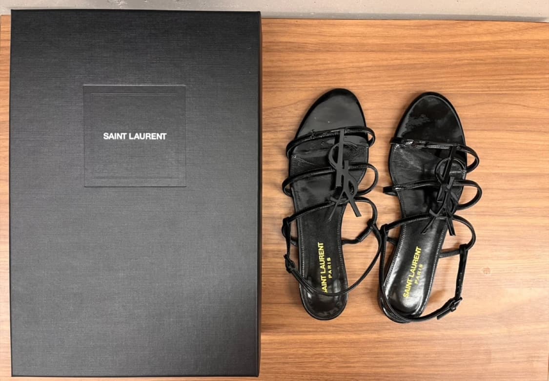 생로랑 입생로랑 카산드라 플랫샌들 블랙 37 상품이미지2