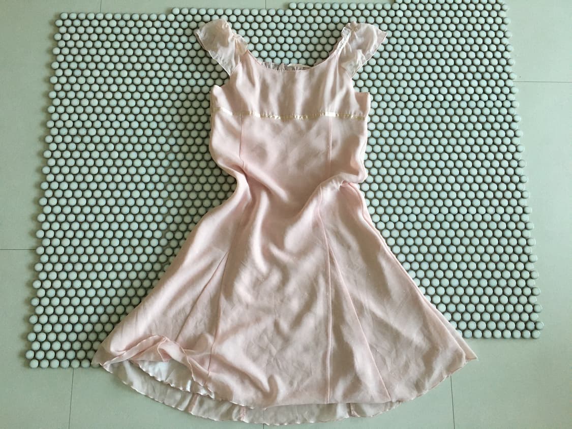satin ribbon ruffle slip dress 상품이미지7