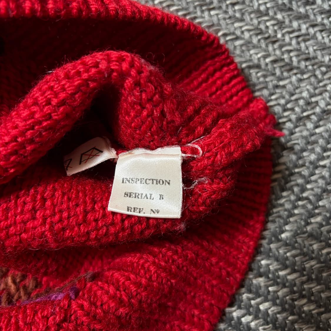 Hag Carrier 울100% 레드 니트 가디건(Free) 상품이미지6