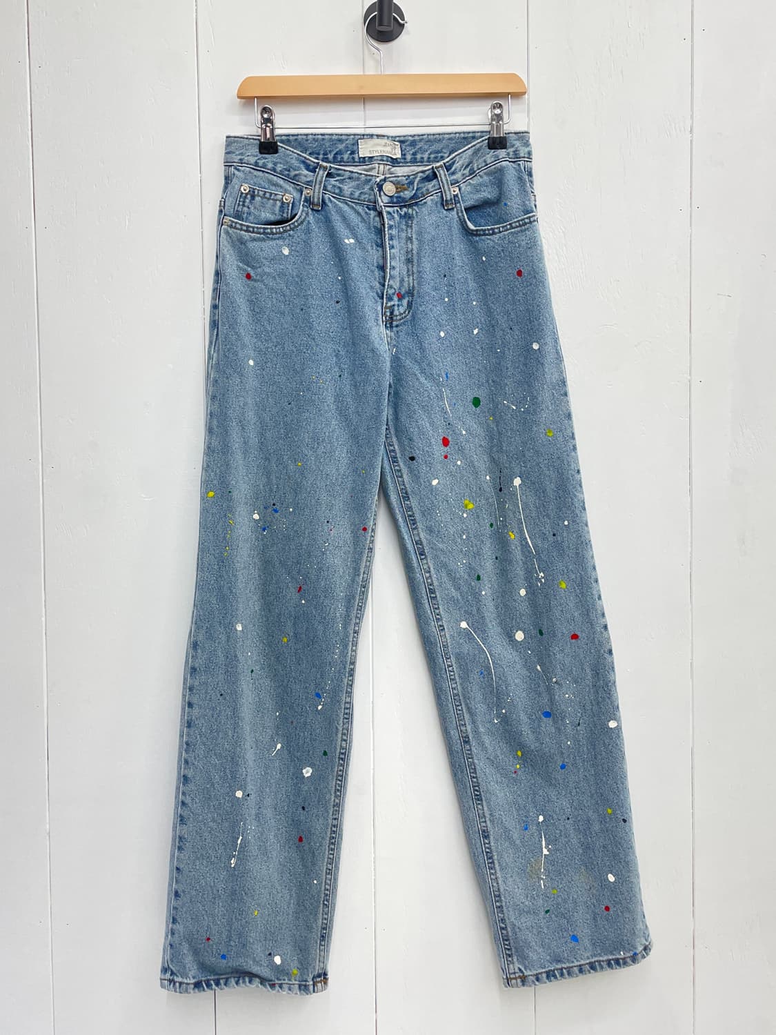 스타일난다 페인트 스플래터 와이드 데님 상품이미지2