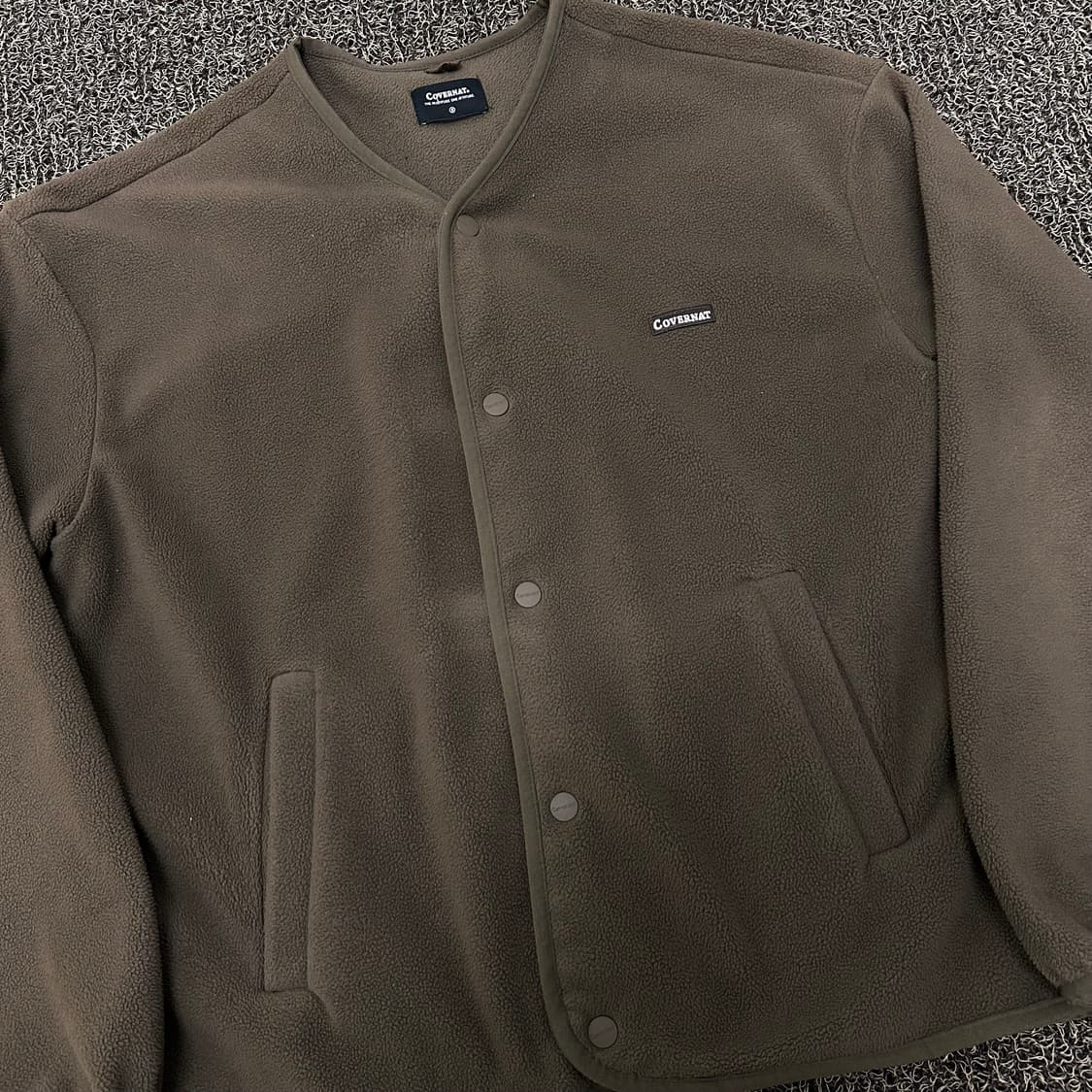 커버낫 후리스 가디건 자켓 브라운 S 상품이미지2