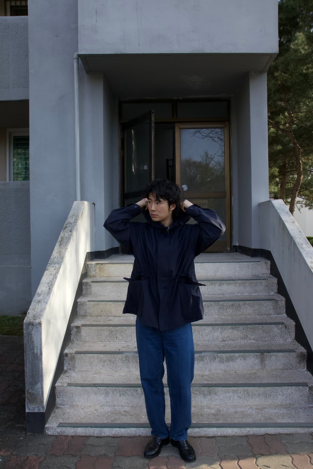 (새상품)Maatee&sons STAND BL 자켓 네이비 상품이미지10