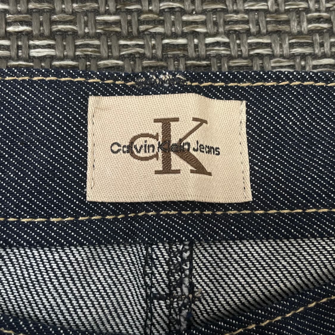 (28) 캘빈클라인 포켓 큐빅디테일 세미부츠컷 생지팬츠 상품이미지7