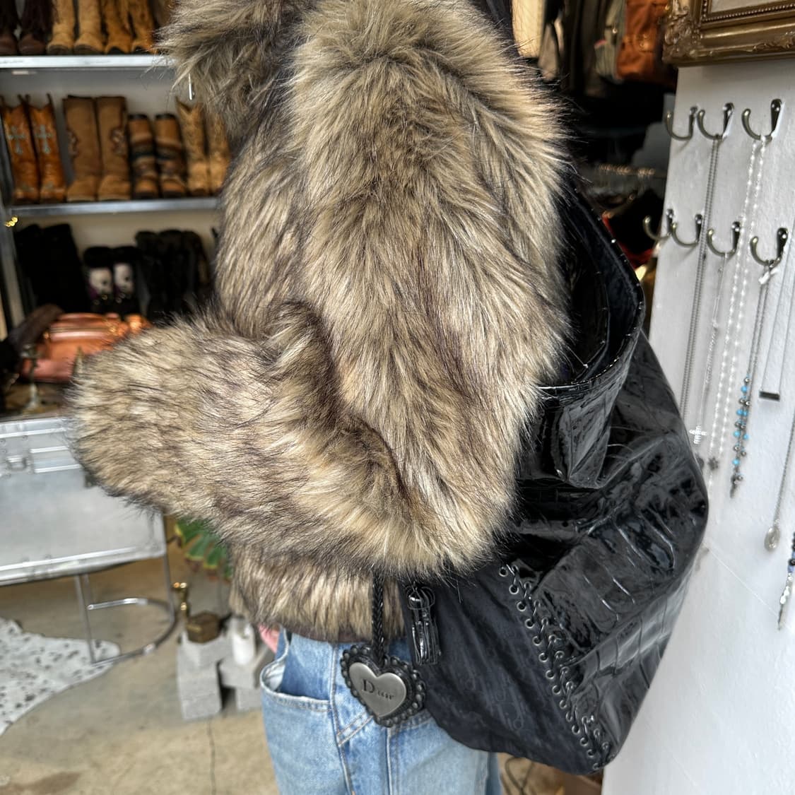 2007 아카이브 디올 라지 디오리시모 엠보싱 코셋 토트백 상품이미지9