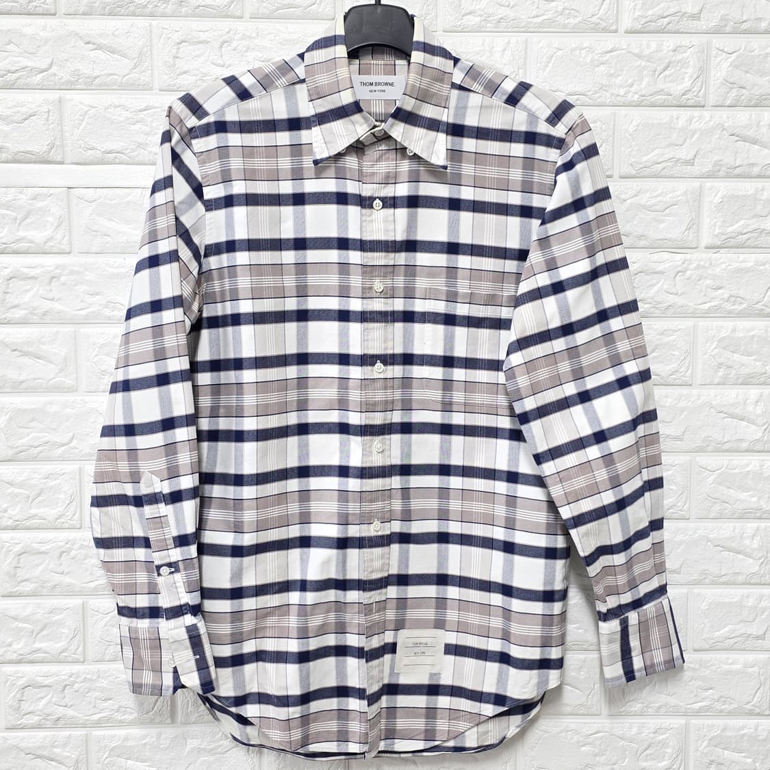 택포) 톰브라운 체크 셔츠 L  상품이미지1