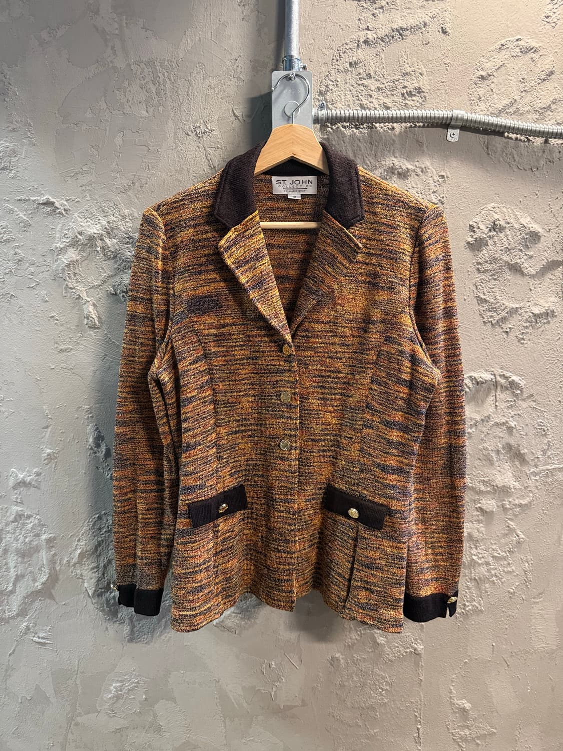 12 세인트존 ST.JOHN 컬렉션 니트 자켓 브라운 멀티 상품이미지1