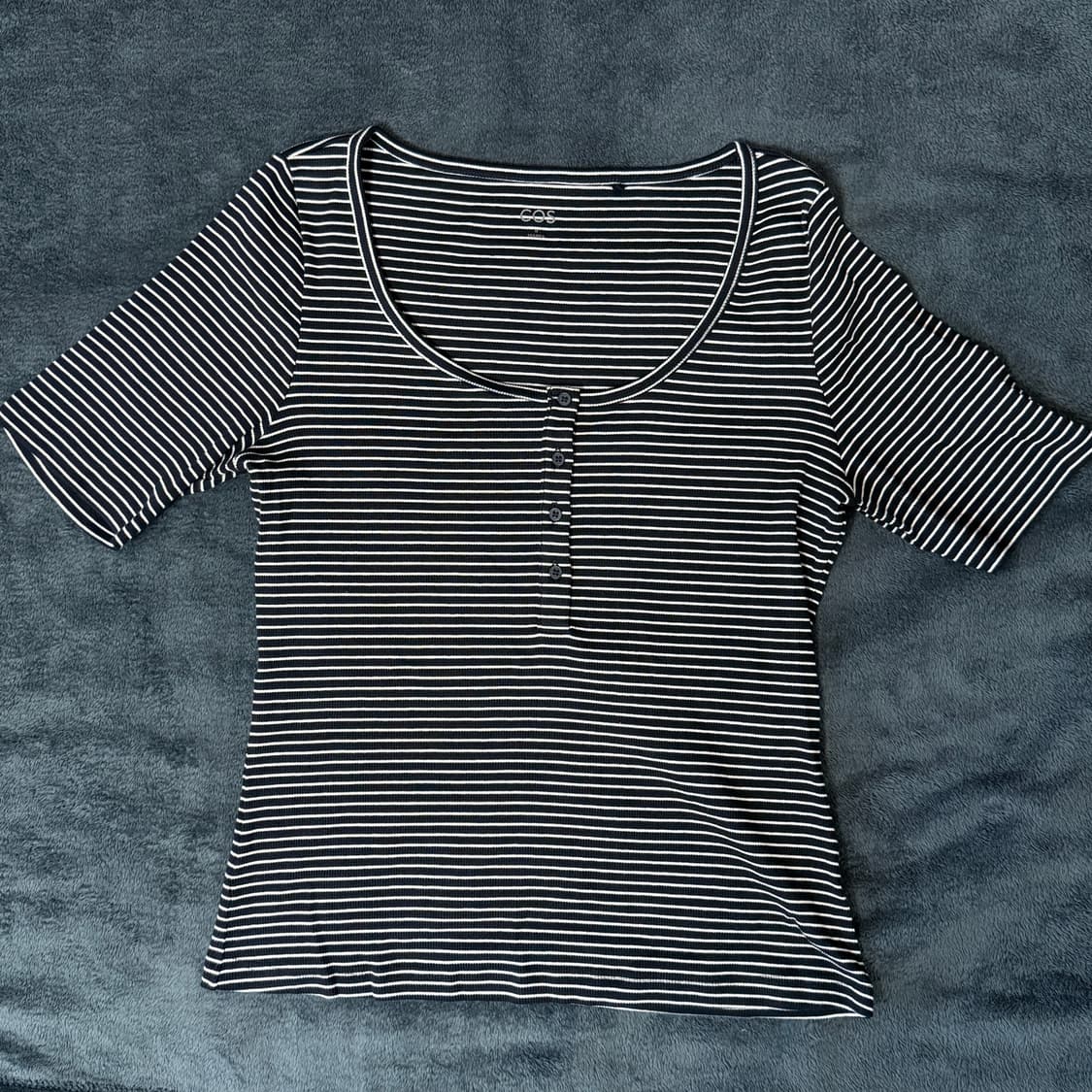 COS 코스 히메갸루 오네갸루 모리걸 하구미 스즈코 딱붙 골지 티셔츠 상품이미지2