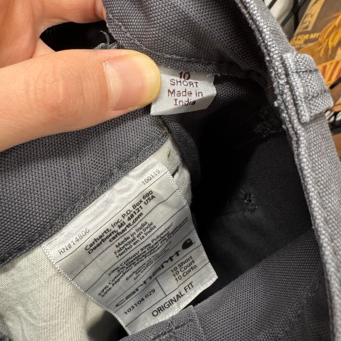 00s 칼하트 캔버스 워크 팬츠 사이드 포켓 포인트 그레이 상품이미지7