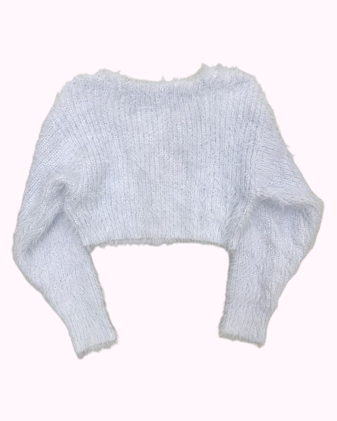 hairy blue knit crop cardigan 상품이미지4