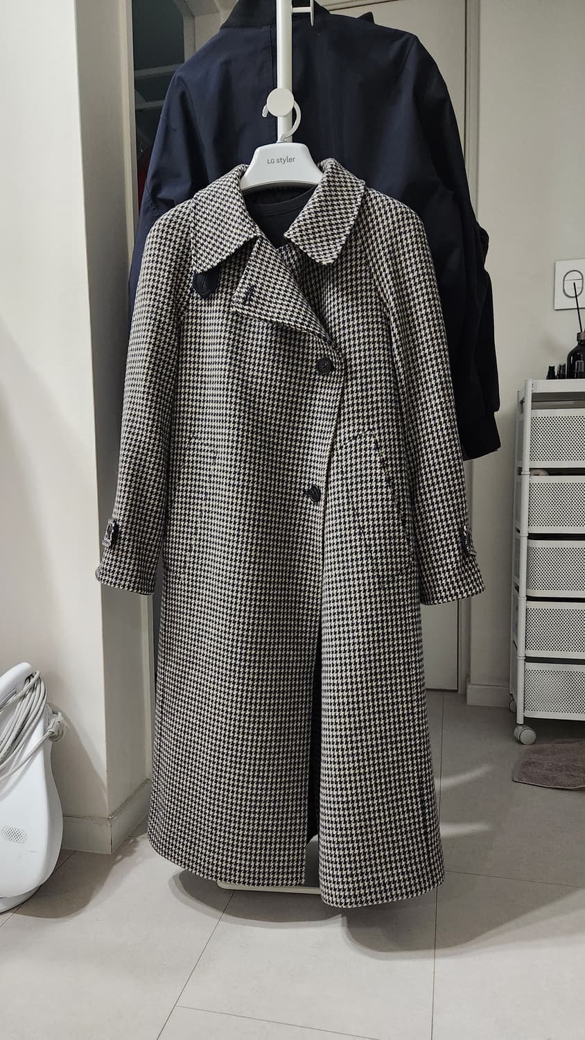 한섬 sjsj 발마칸st. 하운드체크롱코트. 상품이미지1