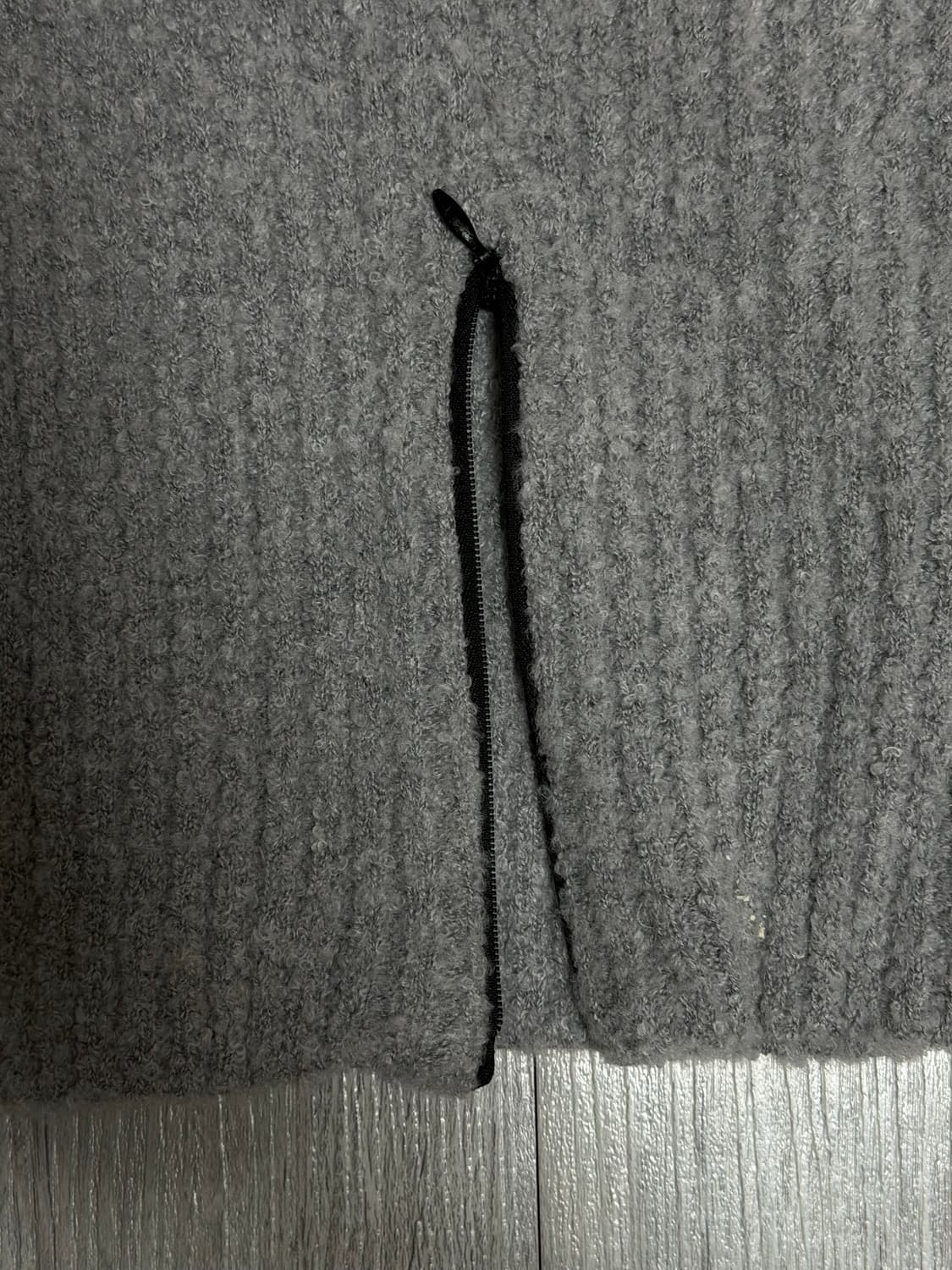 Vacant archive 니트 집업 가디건 (블랙/그레이) 상품이미지5