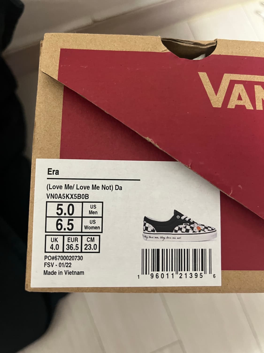 (새 제품)반스 vans 데이지 체커보드 에라_230사이즈 상품이미지10