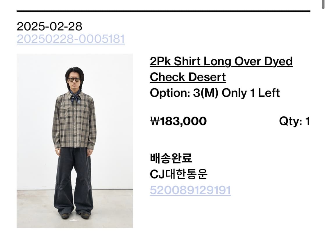 (3)해칭룸 Shirt Long Over Dyed Check Desert 상품이미지5