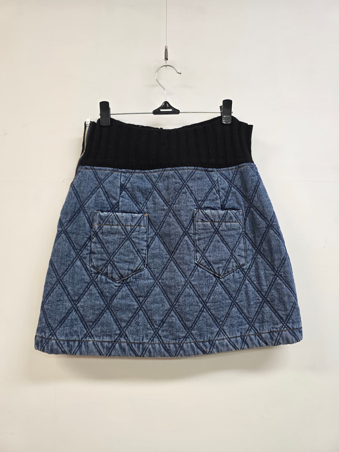 Sjyp 퀼트 데님 겨울 청 스커트 상품이미지7