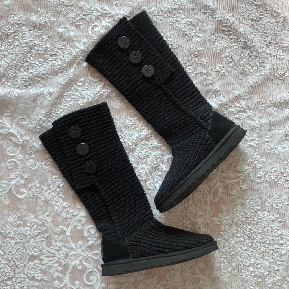 Black kint cardy boots 상품이미지1
