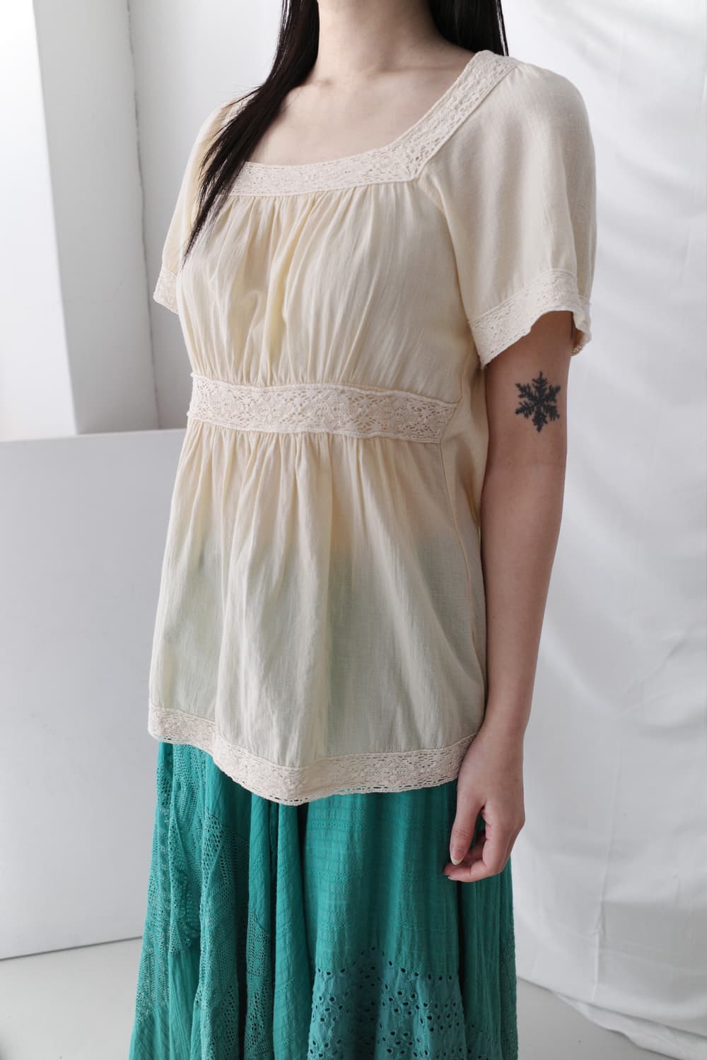 lace half blouse 상품이미지6