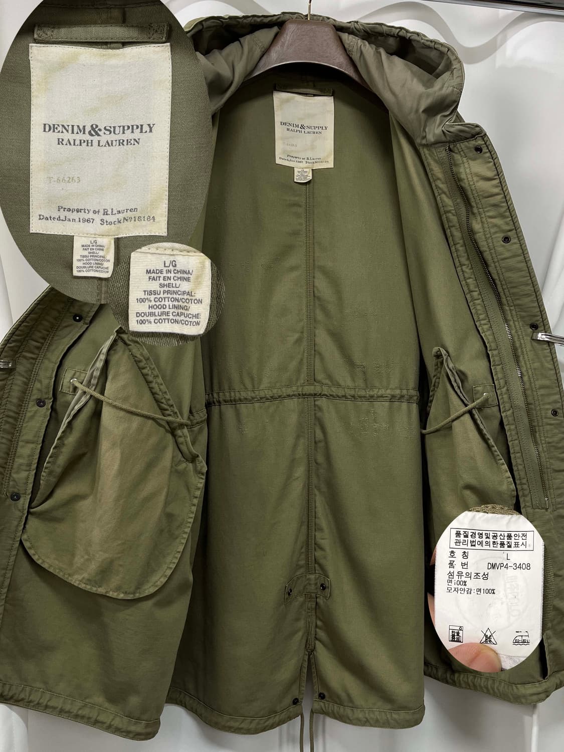 폴로 랄프로렌 M-51 페인티드 올리브 피쉬테일 파카 자켓 상품이미지3