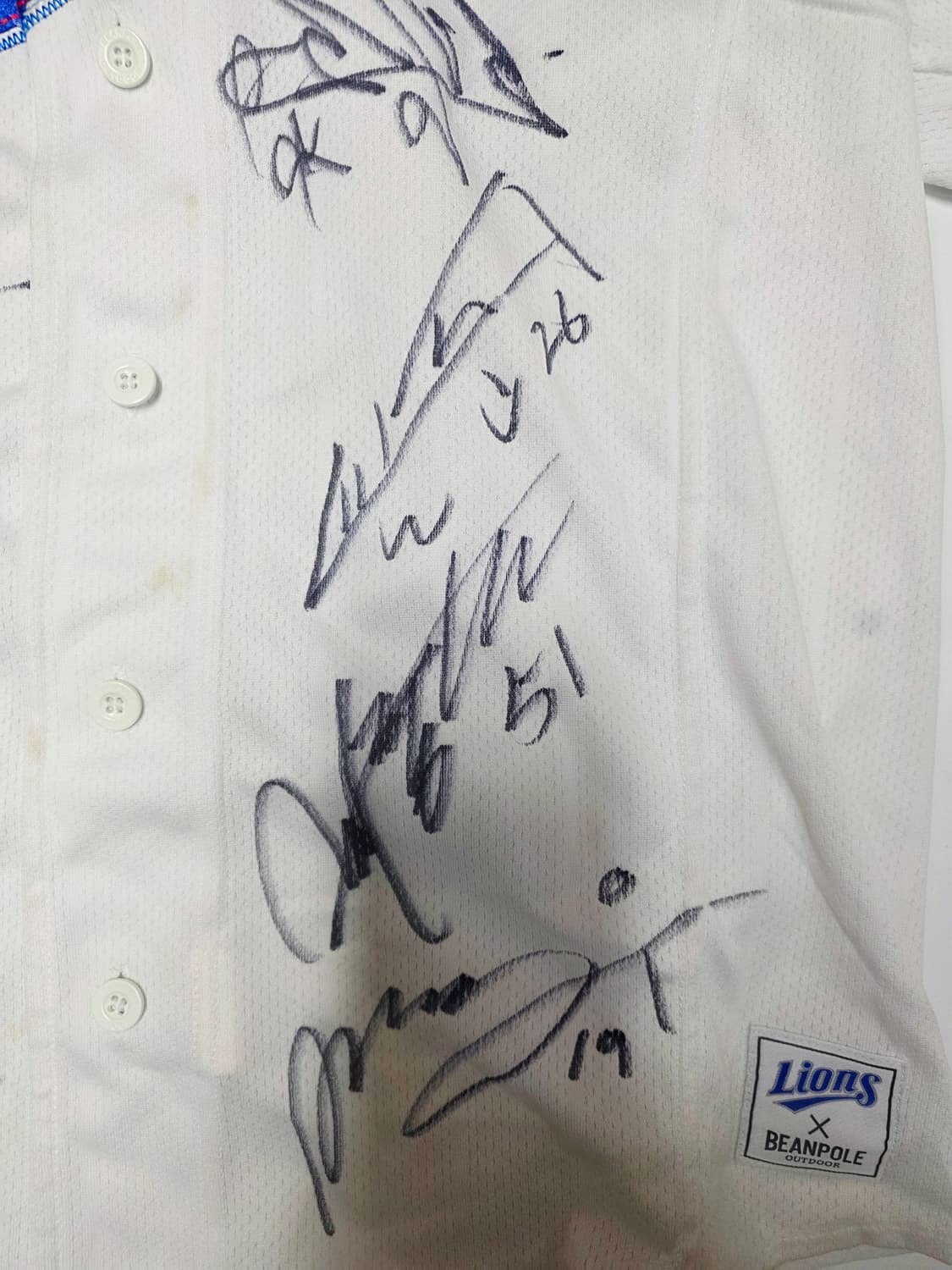 [삼성라이온즈] 박해민 58번 마킹 친필 싸인 빈폴 유니폼 100  상품이미지3