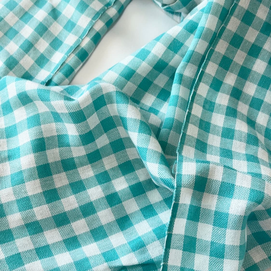 민트 체크무늬 스카프 상품이미지2