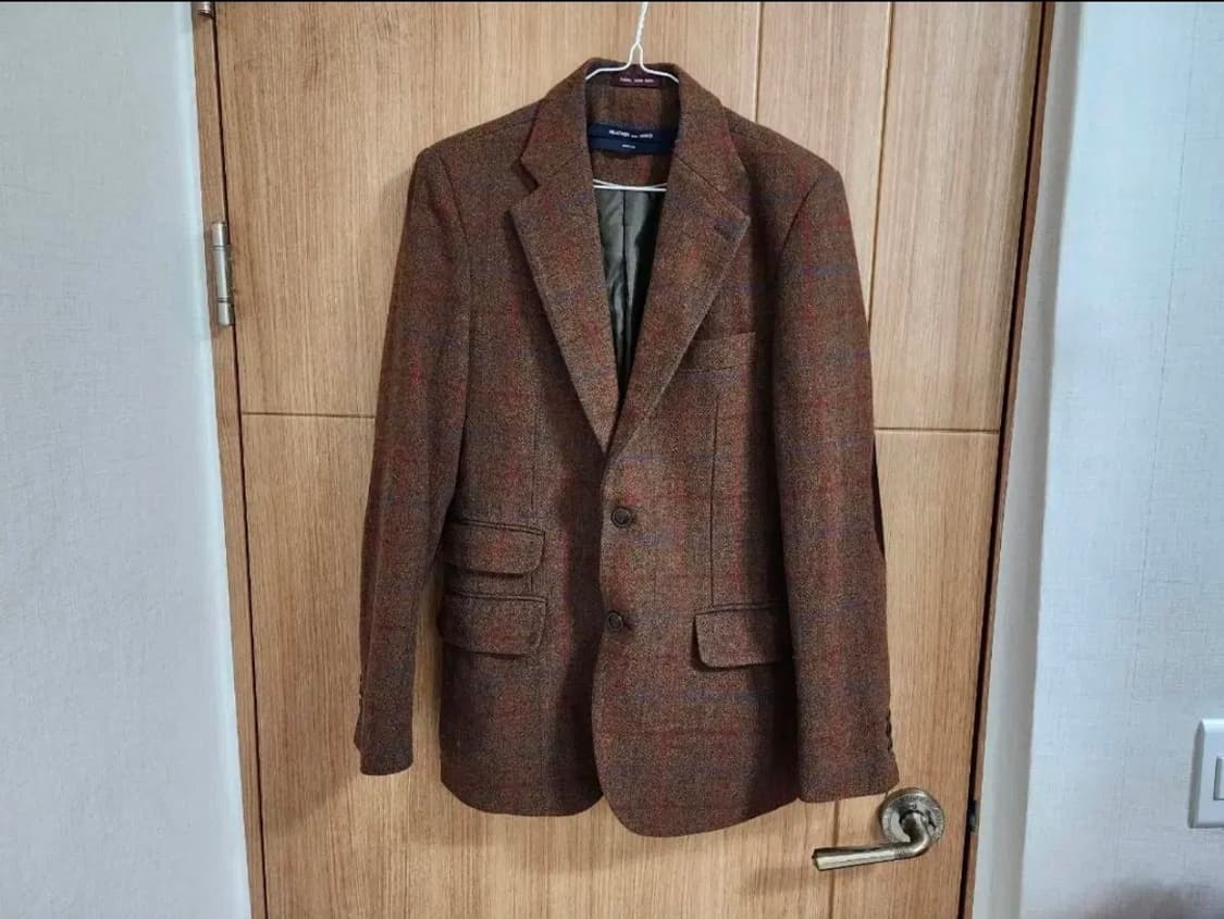 (95)헤든앤미로 울 100% 체크자켓 상품이미지1