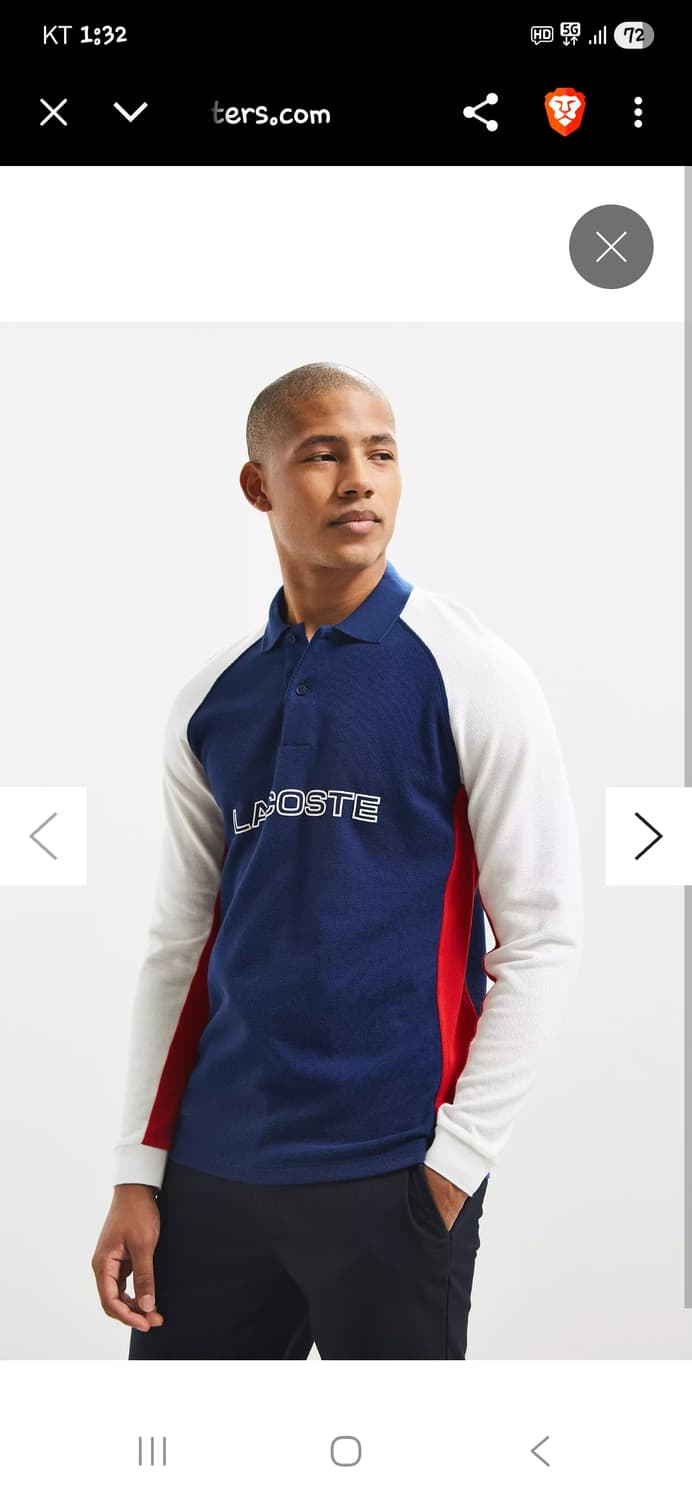 라코스테 빈티지 스펠아웃 컬러블록 럭비 카라긴팔 L 상품이미지6