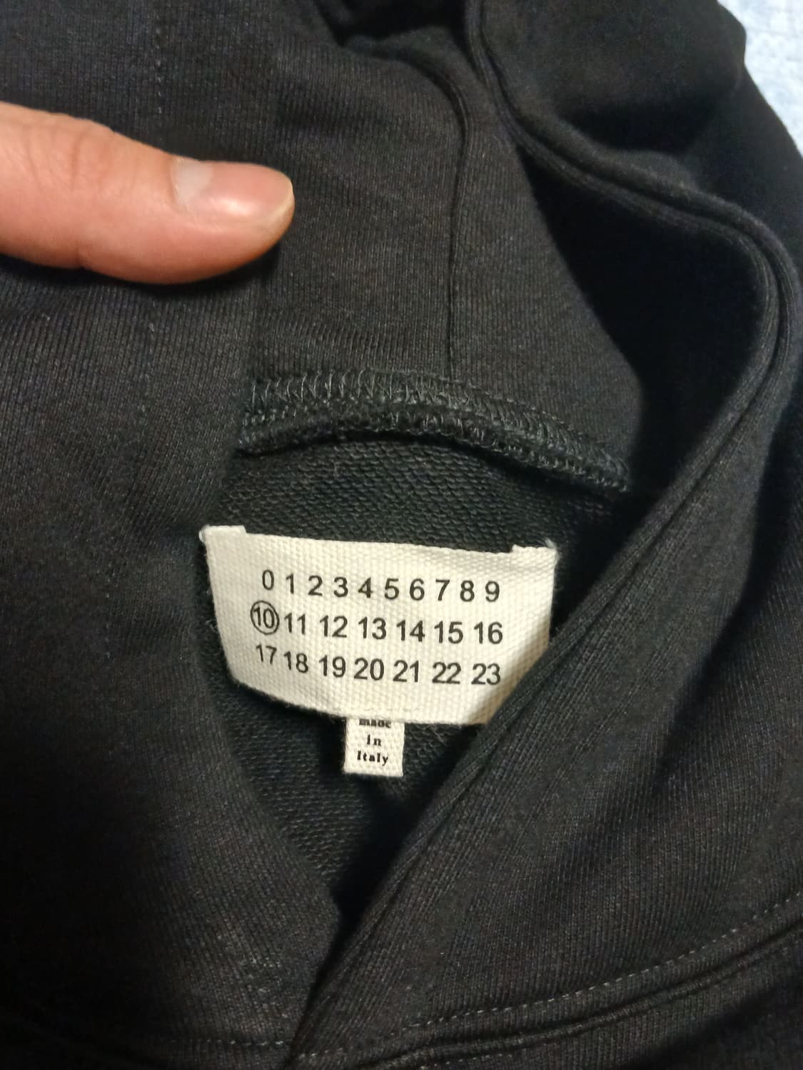 메종 마르지엘라 넘버링 로고 자수 후드 상품이미지2