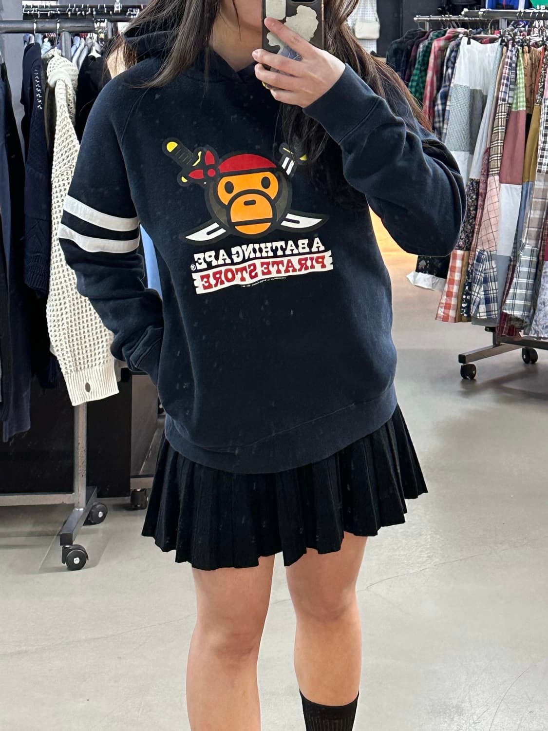 베이프 Pirate Store 베이비 마일로 로고 후드티  상품이미지1