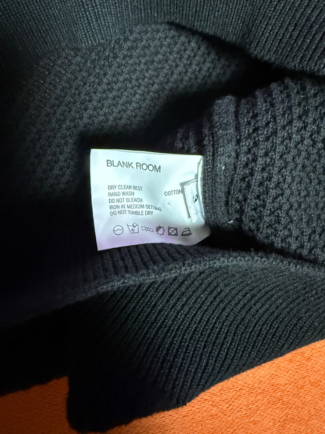 (3) 블랭크룸 래글런 카라 니트 롱슬리브 블랙 상품이미지5