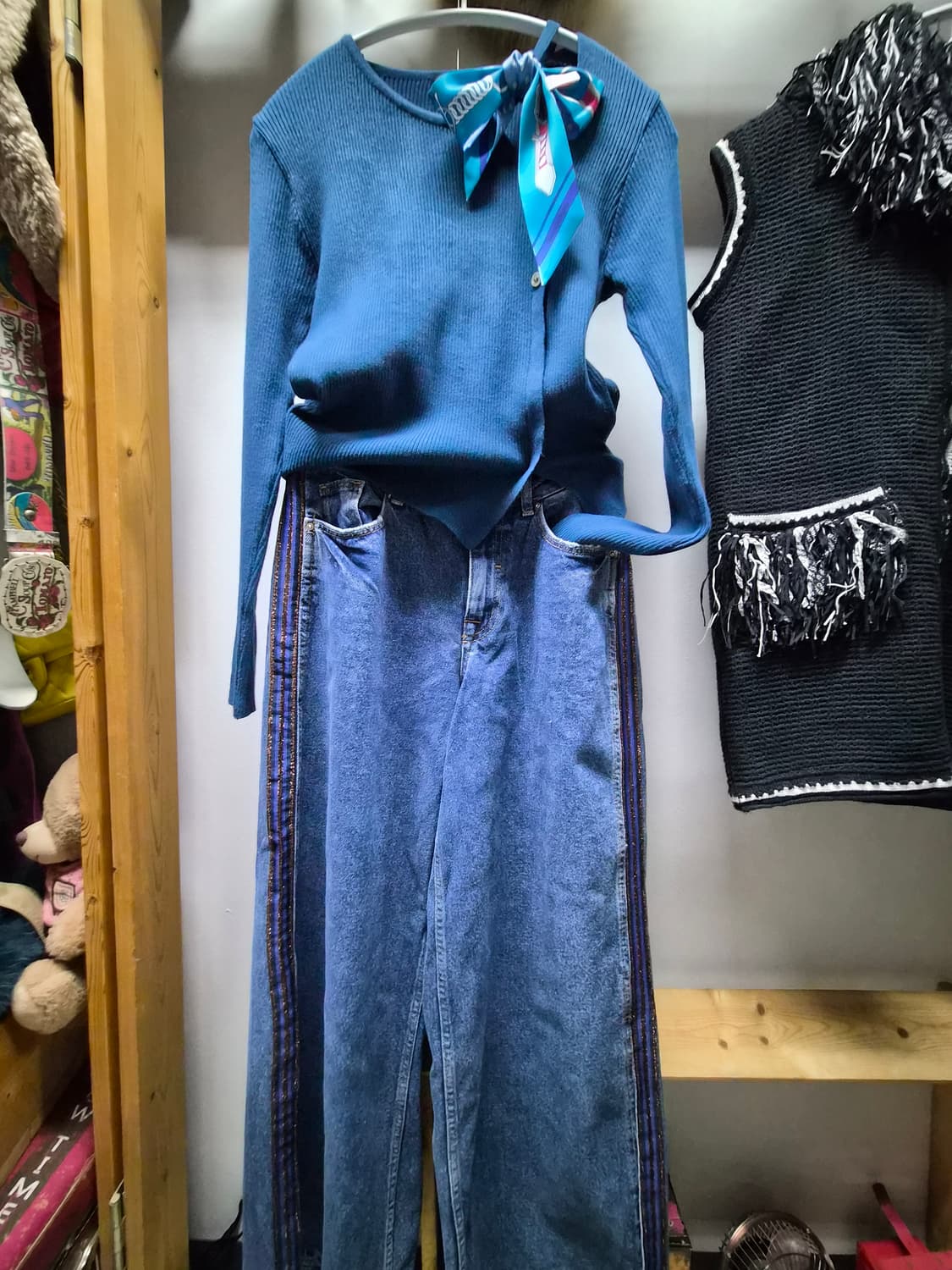 이로 포인트  골지니트. 자라와이드팬츠 상품이미지1