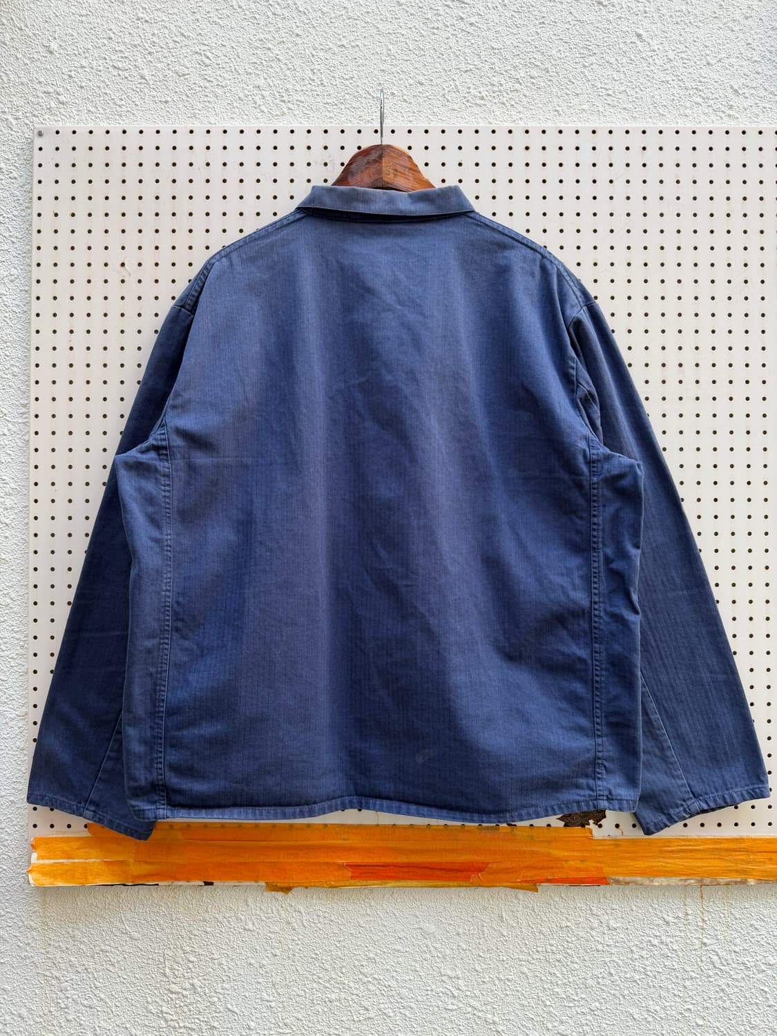 1980s FADED WASHED HBT 헤링본트윌 프렌치워크자켓 상품이미지2