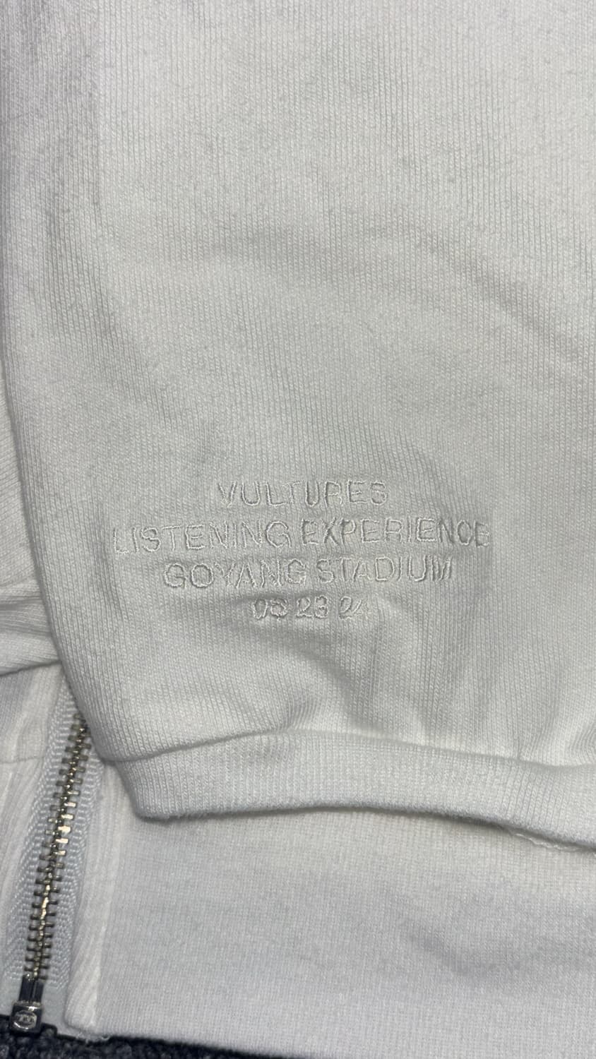 칸예 웨스트 YE 벌처스 후드 집업 리스닝 파티 화이트 상품이미지5