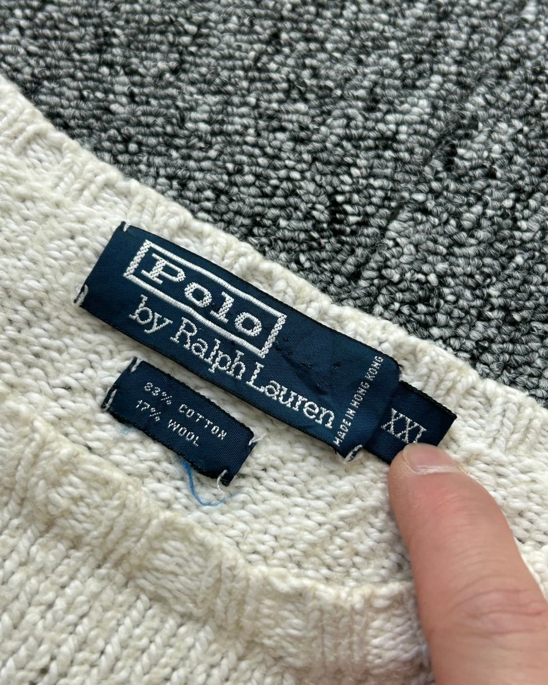 폴로 랄프로렌 헤비코튼 베이지 니트  상품이미지7