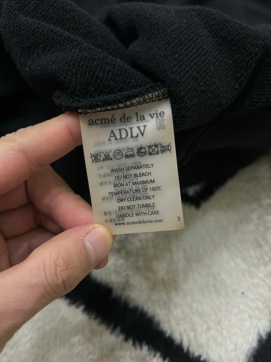 [1]아크메드라비 헤비코튼 프린팅 후드/블랙 상품이미지6