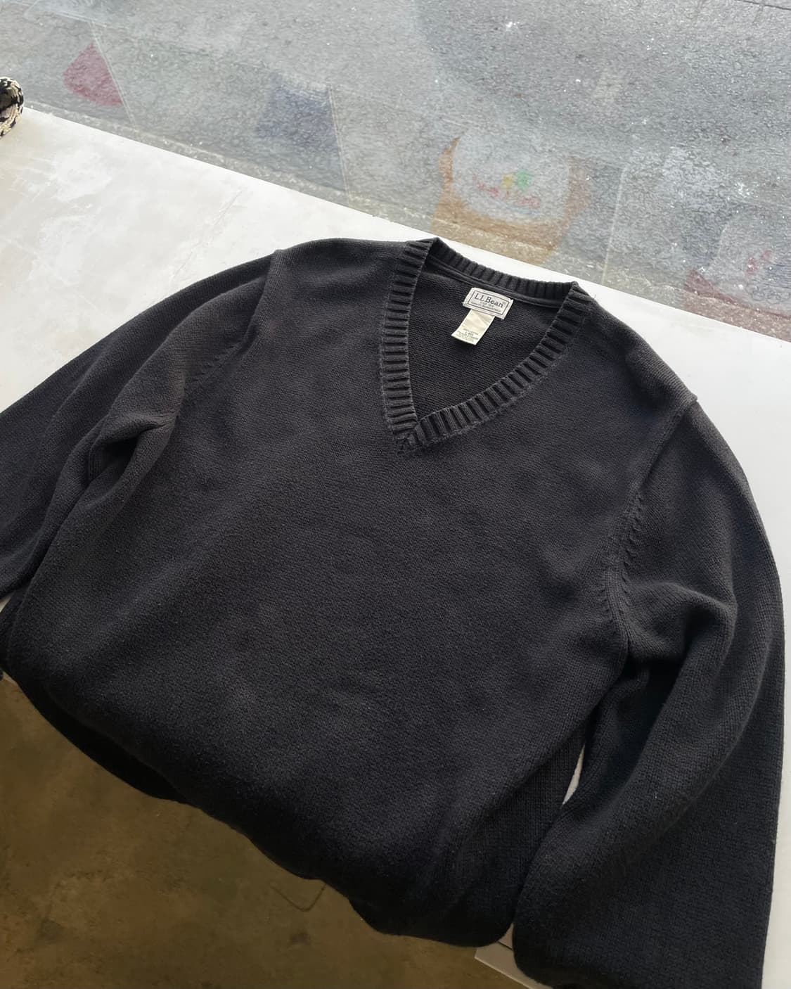 L.L. Bean V-neck cotton sweater 엘엘빈 브이넥 상품이미지5